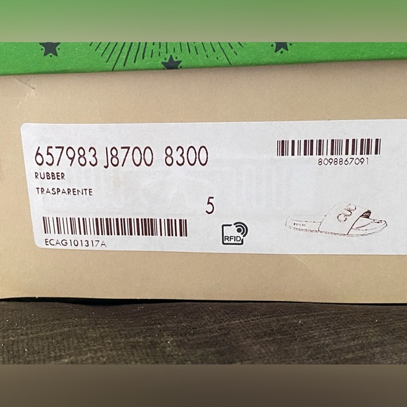 ✨PREOWNED ✨💯% AUTHENTIC GUCCI RUBBED SANDAL - Picture 7 of 7